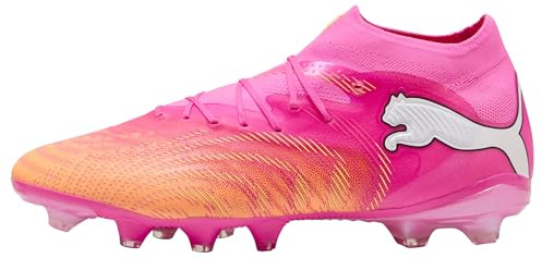 PUMA Unisex Future 9 Pro Fg/Ag fotbollssko, Poison Pink Sun Stream Bright Aqua, vit, Poison Rosa Sun Stream Ljus Aqua Puma Vit, 45 EU