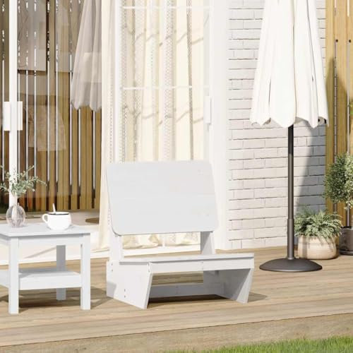 XINCXIN Gartenstuhl, Terrassenstühle Stühle Gartensessel Chair Geeignet für Garden Outdoor Pool Terrace Weiß 60x64x70,5 cm Massivholz Kiefer