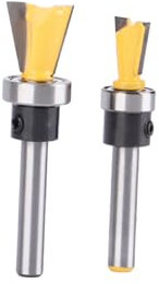 Bit Router di Couter a Coetail, 2 Pcs/Set Bit Ruscello Router Giunto per la Lavorazione del Legno Taglierina 1/4in Gambo Set Stinco 1/4 Gambo con Cuscinetto per la Lavorazione del Legno