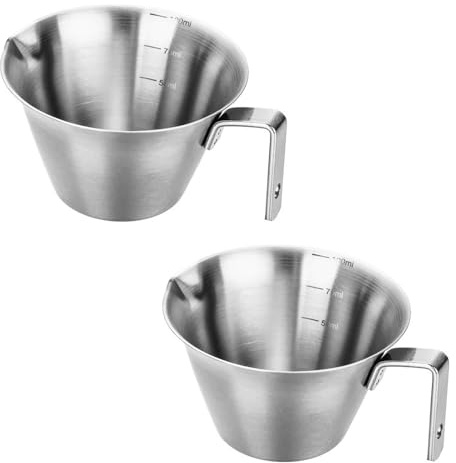 Espresso Measuring Cup 3.4oz Espresso Shot Glass with Measure (Silver)