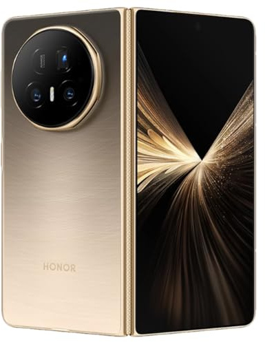 HONOR Magic V​5 5G ​(MBH-N49) AI Mobile Phone, Sim Free, ​512GB​ Storage 1​6GB ​RAM, ​​​Dual SIM, Android 1​5​, Folding Screen Smartphone - Dawn Gold