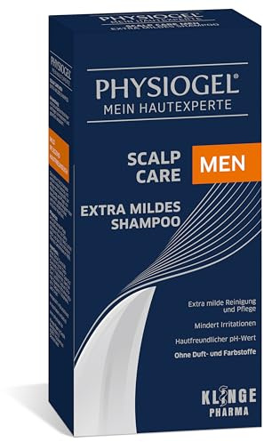 PHYSIOGEL Scalp Care Extra Mildes Shampoo MEN, irritierte Kopfhaut, 200ml | Reinigt sanft Kopfhaut und Haare, mindert Irritationen, ohne Duft- und Farbstoffe