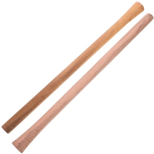 Yardenfun 2 Stück Ergonomische Holzgriffe für Gartengeräte Langlebige rutschfeste Stiele aus Hartholz für Hacke Schaufel und Besen Komfortable Leichte Ersatzstiele für Zufällige Farbe