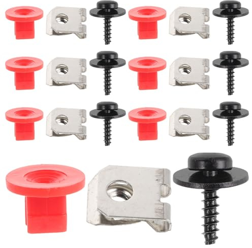 UKCOCO Set 20 Clip di Fissaggio per Auto Bulloni e Morsetti a U, Clip Paraspruzzi Resistenti in Plastica per Protezione Sottoscocca Motore, Accessori Auto per Officine e Montaggio