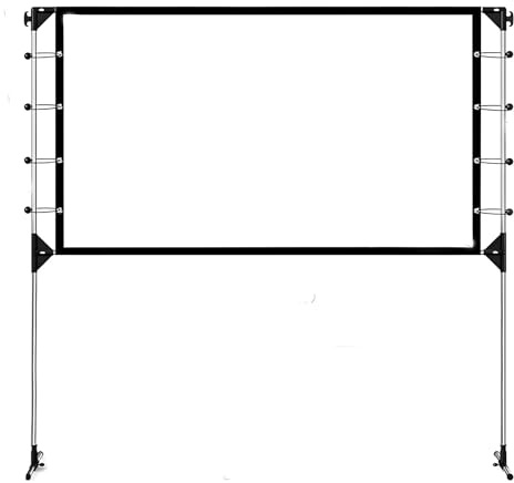 Ecran Blanc Videoprojecteur Haute Définition 4K avec Support Ecran Retroprojecteur Retractable Facile a Ranger Toile pour Projecteur Idéal pour la Maison Le Bureau et la Salle de Classe(177 * 96cm)