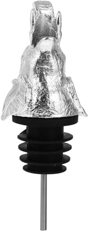 Angoily Wine Stopper Pourer Bottle Stopper Elephant Shaped Alloy Lightweight and Safe Silver Design for Home and Party Use