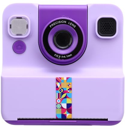 BSTiltion Macchina fotografica istantanea HD 24MP Foto Video Macchina Fotografica di Stampa Termica per Studenti, Bambini, Creat... (Viola)