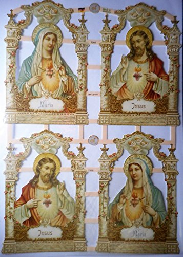 Glanzbilder Maria Jesus Kirche Fenster EF 7366 Oblate Posiebilder Scrapbook Deko GWI 441