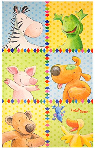 Die Lieben Sieben Kinderteppich Weich und Soft, 100x160 cm Farbe Bunt, Teppich mit Bildmotiv für Jungen und Mädchen, Kinderzimmer-Teppich Öko-Tex zertifiziert