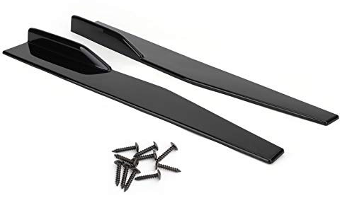 Artudatech Paire 45 cm Jupes latérales Noir Brillant pour Voitures Bas de Caisse Diffuseur Winglet Wings