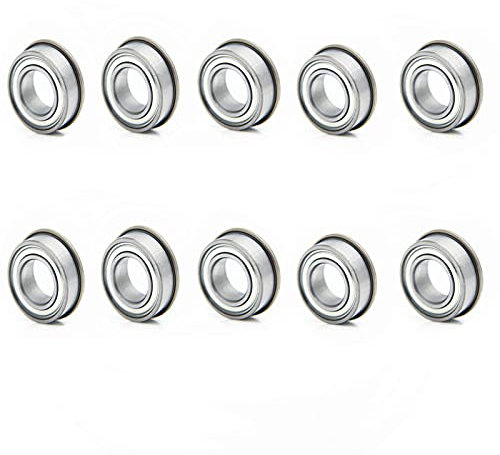 Flanschkugellager Eisen Shield F696ZZ geflanschte Hochgeschwindigkeits-Kugellager Stahllager Flansch-Rillenkugellager 6x15x5x17mm 10pcs