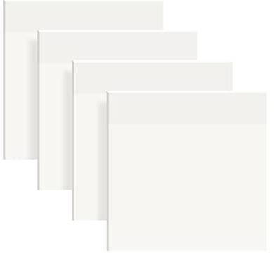 Vicloon Note Adesive Trasparenti, 4 Pacchi 200Pcs Foglietti Adesivi Impermeabili Per Ufficio, 75 * 75mm Blocchetti di Memo Autoadesivi, Promemoria di Messaggio Adesivo Riutilizzabili Per Studenti