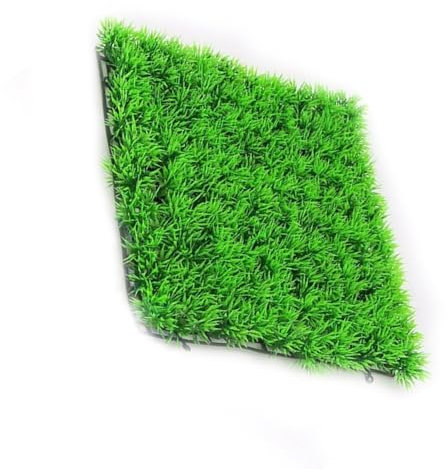 Ruilonghai Fish Tank Square Artificial Grass, Lawn Aquarium Fake Grass Mat Plastics Aquatic Plant Landscaping - Green 9.1 x 9.1 x 1.4