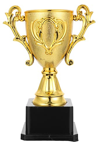 CLISPEED Trophée Foot Trophées de D' Or- Trophées D' Or Plastique de 7 Pouces pour Tournois Sportifs pour Enfants Jeux D' Compétitions Championnats Coupe du Monde Trophée