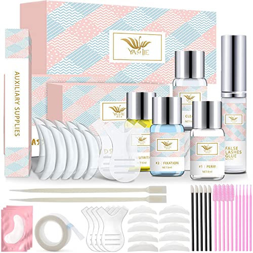 Amzeeniu Kit de Permanente de Pestañas,Kit de Elevación de Pestañas,Lifting Pestañas,Lash Lift Long Lasting Natural,DIY Herramientas de Maquillaje Curling de Pestañas Salón,Set Completo de Productos