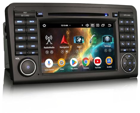 Android 16 DAB+ Autoradio Für Mercedes-Benz ML-Klasse W164 GL-Klasse X164 | Acht-Kern 4GB+64GB Bildschirm GPS Navigation Kabellos Apple CarPlay Android Auto DSP WiFi Bluetooth 5.0 SWC DVD USB RDS 2Din