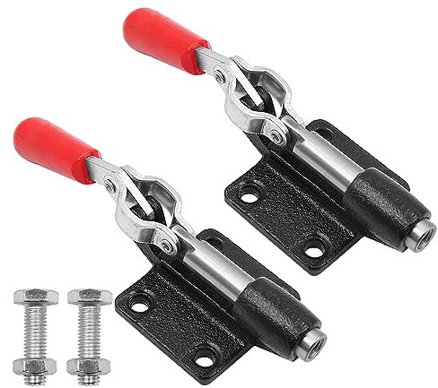 ZONADAH Set of 2 Plunger Stroke Metal Push Pull Toggle Clamps Straight-Line Action Clamps 32mm 227Kg - Heavy-Duty Clamping Tools for Woodworking, Metalworking, and Industrial Applications