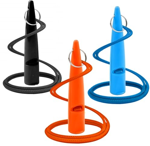 OioTuyi 3 Pack Dog Whistles for Recall, High Pitch Dog Training Whistle with Lanyard Keychain, Effective Dog Whistle for Barking Control