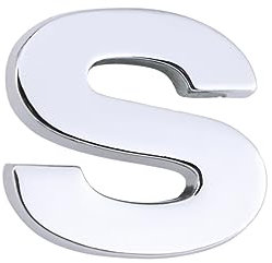 ibasenice Autoaufkleber Metall Alphabet Auto Emblem Buchstaben Abzeichen Rostfrei Aufkleber Für Auto Wand Dekor s Silber