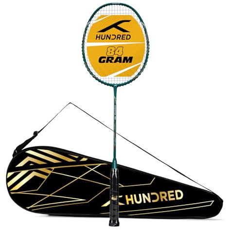 Hundred Powertek 900 Series Badmintonschläger aus Graphit mit vollständiger Abdeckung (Gewicht: 4 HE)