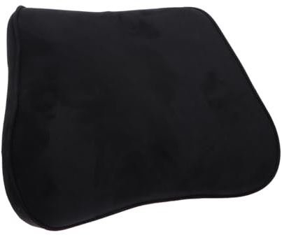 Lendenkissen Autositzkissen mit Memoryschaum, Schwarz, | Atmungsaktiv, Langsame Rückstellkraft, Ergonomische Form, Geeignet für Reisen und Langes Sitzen