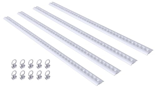 YUENFONG Binari aerei in alluminio, binari aerei semicircolari da 0,5-10 metri, binari aerei con fori, fissaggio del carico per camion e camper, confezione da 4