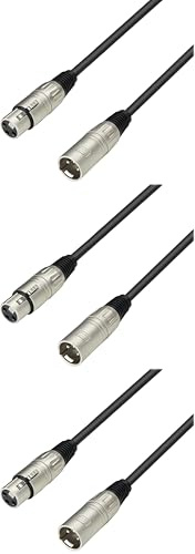 Adam Hall Cables 3 STAR MMF 0100 - Cable de Micro de XLR hembra a XLR macho 1 m (Paquete de 3)