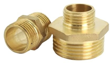 HCPHCVEVVK Messingrohr-Sechskant-Nippelanschluss 1 2 BSP-Außengewinde Schnelladapter-Kupplungsanschluss Passend for Wasser-Öl-Gas-Anschluss Schnellmontage-Adapter(1 1I2-1 1I4)