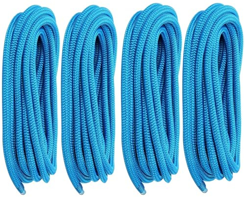 FreeTec 4tlg Bootsseil Boot Fenderleine Nylon Dockline Festmacherleine Fenderseil mit Auge 12mm Durchmesser 6m lang Blau