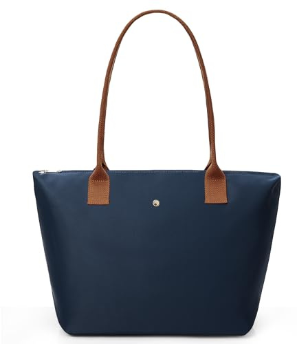 KALIDI Large Handbags for Women Foldable Tote Bag with Zip Waterproof Nylon Women's Totes top-handle bags for Work,School,Travel,Leisure,Shopping