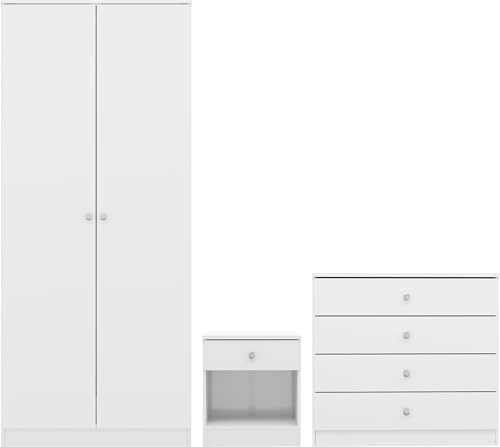 Seconique Denver Trio Set in White Gloss