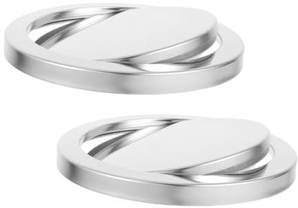 PartyKindom 2pièces Couvercle De Poubelle Rond Pivotant Acier Inoxydable Couvercle De Poubelle Monté Sur Comptoir Adapté Aux Ouvertures Lot