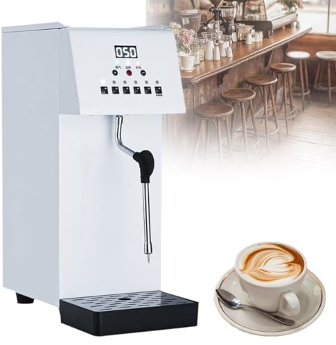 Montalatte, macchina a vapore commerciale, commerciale e a vapore, montalatte elettrico, macchina per schiuma di caffè, impermeabile IPX3, capacità 6 l, alta potenza 2500 W, per tè, caffette