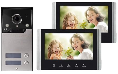 Campanello video intelligente, Videocitofono for famiglie, campanello, con telefono, 2/3/4 pulsanti, 4 fili, 7 pollici per casa intelligente, casa, ufficio