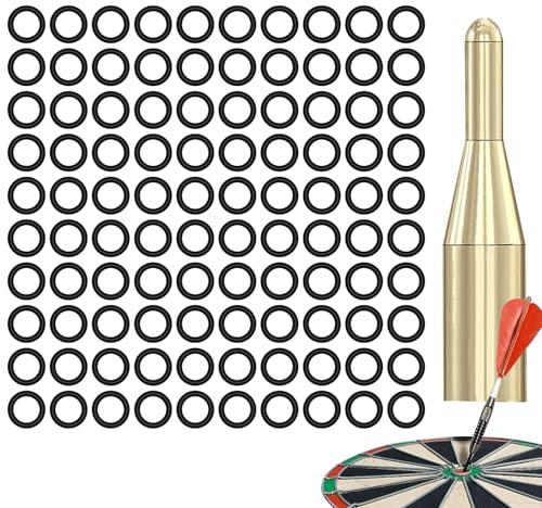 Dart Schaft O-Ringe - 100 Stück Anti-Rutsch Gummiringe Mit Werkzeug, Verschleißfeste Unterlegscheiben Verhindern Lockerung Bei 2BA Gewindeschäften | Passend Für Aluminium & Nylon Darts, Zubehör Set