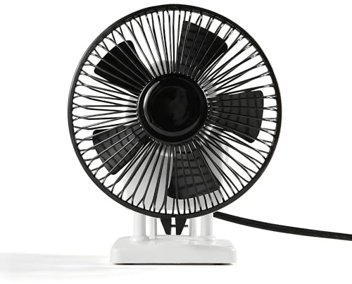 NOVAL Ventilador profesional para secar esmalte de uñas, diseño ajustable multiángulo con fuerte velocidad de viento para secado instantáneo, equipo de manicura de salón, blanco y negro