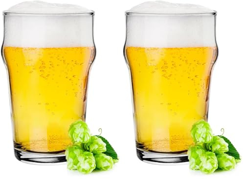 Glasmark KROSNO 1992 Verres à Bière Pinte 0,3 Litre Verre à Bière pour Craft Beer British Pint 6x300 ml (Lot de 2)