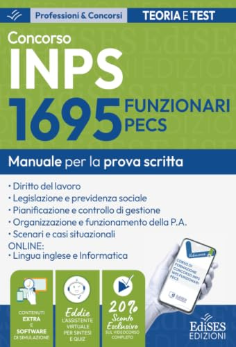 Concorso 1695 Funzionari PECS INPS: manuale per la prova scritta