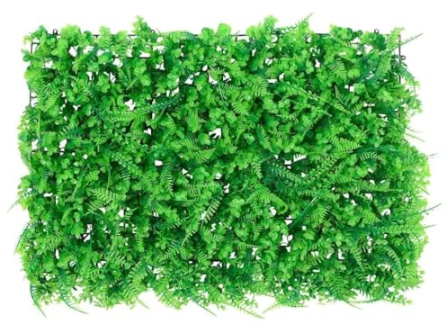 sephironlbb Foglie di felce artificiali, colore verde, 40 x 60 cm, in PE, 6 pezzi, recinzione da giardino, decorazione per terrazza, balcone e esterni, con aspetto naturale e materiale facile da