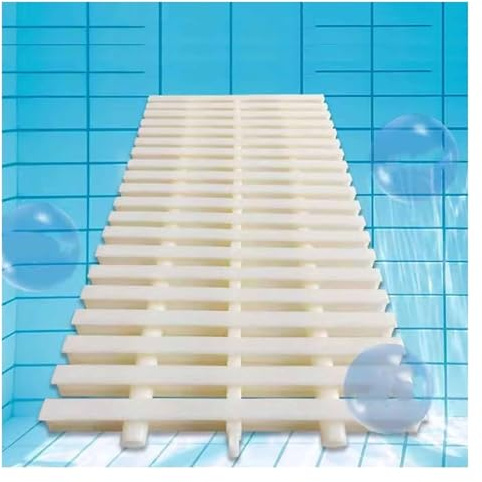 WEKONUMEX Rejilla de plástico ABS for Piscina, Rejilla de Drenaje, Rejilla de desbordamiento Ancha, Color Beige, 15-30cm(Beige-30x100cm,2pcs)
