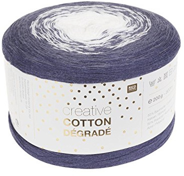 Rico Creative Bobbel Cotton Dégradé Fb. 008 200g Bobbel Mit Dezentem Farbverlauf Ca. 800m Farbverlaufsgarn | Farbverlauf Ca. 800m Farbverlaufsgarn