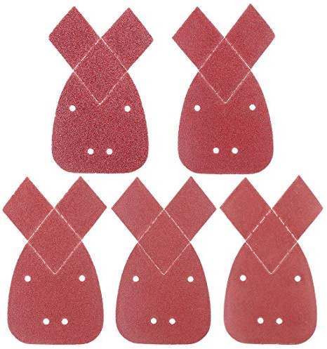 Swpeet 60 Pcs 5 Dimensioni Mouse Dettaglio Levigatrice Fogli di Levigatura Carta di Levigatura con 2 Suggerimenti Extra per la Sostituzione per Adattarsi Nero e Decker Palm- 40/60 / 80/120 / 240 Grits