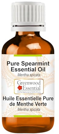 Greenwood Essential Naturreine Ätherisches Öl der grünen Minze (Mentha spicata) Dampfdestilliert 15ml (0.50 oz)