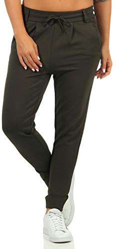 ONLY Poptrash Trousers, Pantaloni Donna, Peat, S / 30L