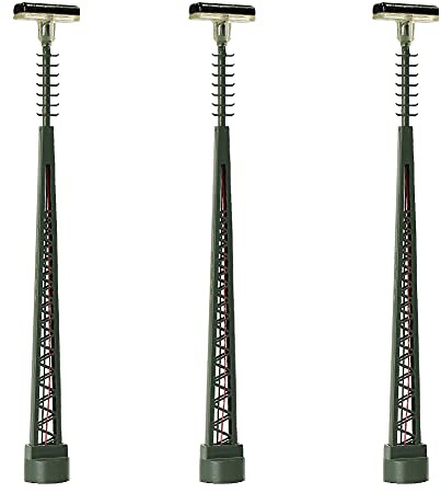 Evemodel 3Stk. Spur N 80mm 2-LED Modell Lampen 1:160 Leuchten Modellbahn Zug