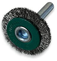 Lot de 3 brosses rotatives circulaires métalliques sur tige Ø 30 mm | Fil inox souple Ø 0,20 mm | Epaisseur 8 mm | 1 rang | Pour perceuse ou visseuse à mandrin | Kibros 2630IV8x3
