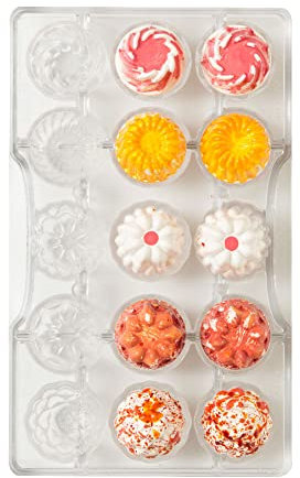 DECORA 0050160 MOLDE PARA PRALINAS DE CHOCOLATE SUMMER Ø 30 X 20 H MM 15 CAVIDADES