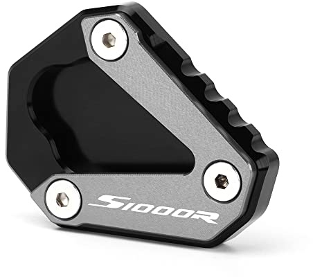 Modeer Kompatibel mit S1000R 2021-2025 Motorradständer Fuß Seitenständer Verlängerungspolster Stützplatte Pedal s 1000 r Zubehör (Grau)
