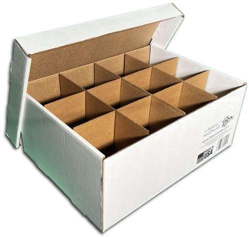 The Perfect Mason Jar Box, Regular Pint. Set of 3 Cardboard Canning Jar Storage & Moving Boxes. Each Box Holds 12 Regular Pint-Size Jars (16 oz), No Tape Required