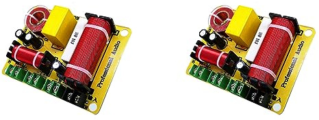 Prakti 2X 3-Wege-Lautsprecher-Frequenzteiler 300-W-HiFi-Crossover-Filter-Frequenzverteiler für Die DIY-Modifikation Von Heimlautsprechern